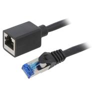 CQX033S Extension RJ45 S/FTP 6a Cu LSZH Black 1m 26AWG LOGILINK
