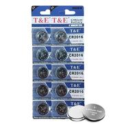 CR 2016 Li-MnO2 Non-Rechargeable Lithium Battery 3V Button Coin Cell Battery Trusted Quality 210mAh UL Certified Single Use Battery DO NOT CHARGE BATTERY (CR 2016, Pack Of 10)