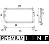 MAHLE Premium Line Coolant Radiator CR2279000P for BMW 2 GT, X1/X2(F48,F39) etc