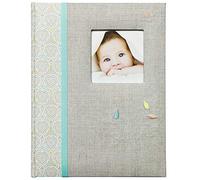 CR Gibson Baby First Memory Book (Linen Tree) -- Newborn Baby Gift Set / Keepsake / Baby Journal