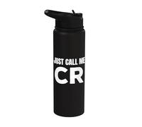 CR Initials First Name Nickname Just Call Me CR Stainless Steel Insulated Water Bottle
