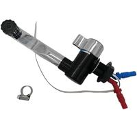 CR-MOESANCO® Cold and Hot Water Mixer Tap Kit + 2 Stainless Steel Collars for Caravan, Motorhome, Camping or Boat with 12V Switch (Mixer, Chrome)