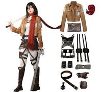 CR ROLECOS Ackerman Cosplay Anime AOT Cosplay Survey Corps Uniform Scout Regiment Costumes Anime Outfit for Halloween L