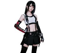 CR ROLECOS Anime Tifa Lockhart Cosplay Costume FF7 Remake Full Set Outfits Halloween Party Dress Up M