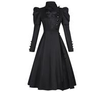 CR ROLECOS Elphaba Wicked Witch Halloween Costume Adult Women's Witch Outfit for Halloween,Black, L