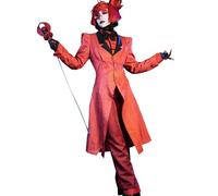 CR ROLECOS Hazbin Hotel Alastor Cosplay Costume Angel Dust Helluva Boss Blitzo Jacket Outfits Set S