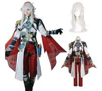 CR ROLECOS Honkai Star Rail Jing Yuan Cosplay Jing Yuan Costume Outfit Game Character Uniform Complete Set Halloween Carnival Dress Up Suit with Wig M