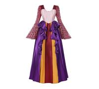 CR ROLECOS Sarah Sanderson Costume Women Hocus Pocus Sanderson Sisters Dress Halloween Witch Cosplay Costumes Outfit XXL
