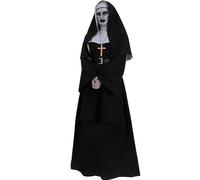 CR ROLECOS The Nun Costume Womens Nun Cosplay Valak Outfit Scary Halloween Costume