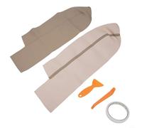 CR-V 2007-2012 Microfiber Leather Front Door Panel Armrest Covers Pair, Beige, Interior Trim Replacement for Left and Right Side Installation