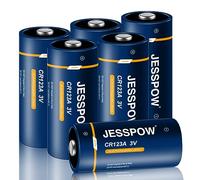 CR123A 3V Batteries, Non-Rechargeable CR123/ 123A/ CR17345 3V Battery for Smoke Detectors, Flashlights, Cameras,and Other Small Electronic Devices (6 Pack)