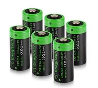 CR123A 3V Lithium Battery, 1600mAh CR123 Disposable Batteries for Alarm System Motion Sensor Camera Torch Remote Toys Single Use 6 Pack