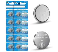 CR1616 Battery, 10 Pack 1616 Batteries for Car Remote Keys, CR 1616 DL1616 ECR1616 3V Lithium Coin Button Cell Battery for Watch, Remote Control, Calculator, Thermometer, Toy