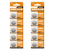 CR1632 3V Lithium Coin Button Cells Batteries 10Pack for Calculators and Clocks BR1632 DL1632 ECR1632 KCR1632 Button Cell Battery