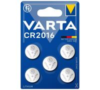 (CR2016) Varta 3v Lithium Coin Cell Batteries (Pack of 5).