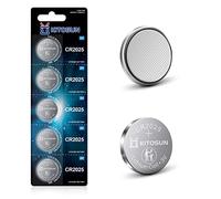 CR2025 Batteries 3V Lithium Cell - 3 Volt CR 2025 Coin Button Lithium Battery for Mazda Mercedes Car Key Fob Remote Control LED Light Candles Doorbell Fitbit Zip Heart Rate Monitor (5Pack)