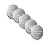 CR2032 3V Lithium Coin Cell Battery Pack of 5 DEALONIC® High Capacity Button Cell for Key Fobs, Watches, Remotes, Scales, LED, Sensors, AirTag-style Devices, DL2032 / BR2032 / 5004LC Compatible