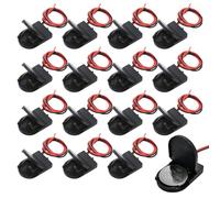 CR2032 Battery Holder, 15 Pcs Button Battery Holder With Wire Lead ON-OFF Switch, 3v Coin Cell Socket Case For Electronics Diy Projects