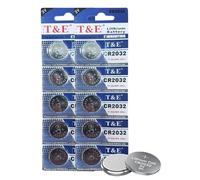 CR2032 Li-MnO2 Non-Rechargeable Lithium Battery 3V Button Coin Cell Battery Trusted Quality 210mAh UL Certified Single Use Battery DO NOT CHARGE BATTERY (CR 2032, Pack Of 10)