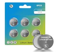 CR2430 3V Batteries,CR 2430 3 Volt Coin Button Cell Lithium Battery for Volvo Key Fob, Car Remote,Watch, Calculator（6pcs）