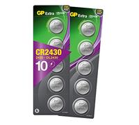 CR2430 Battery 3V Lithium Pack of 10 Batteries by GP Batteries Type CR2430 Cell Size Super Alkaline Extra Batteries ideal for: Toys/Radio's/Garden equipment