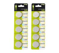 CR2450 3V Lithium Button Batteries Pack of 5/10 CR2450 Battery with Low Discharge for Calculators and Gadgets Lithium Button Cell