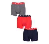 CR7 3-Pack Men's Cotton Fashion Trunk - Grey / Red /Navy