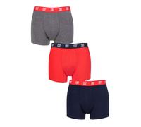 CR7 3-Pack Men's Cotton Fashion Trunk - Grey / Red /Navy