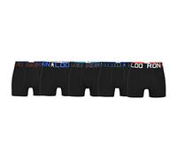 CR7 Boys 5-Pack Cotton Trunk, Black, 7-9Y