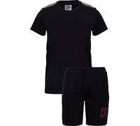 CR7 Boy's Short Sleeve Pyjama Set Pajama, Black, 10
