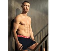 CR7 Cristiano Ronaldo Men's 3 Pack Basic Organic Trunks Boxer Briefs, Red, Navy, Grey, 2XL