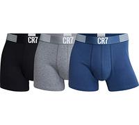 CR7 CRISTIANO RONALDO Mens 3-Pack Boxer Briefs - Black/Blue/Grey - XL