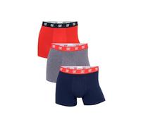 CR7 CRISTIANO RONALDO Mens 3-Pack Cotton Trunk Boxer Briefs - Grey/Red/Navy - M