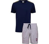 CR7 Cristiano Ronaldo Men's Short Sleeve Pyjama Set, Navy, Grey, S