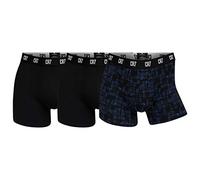 CR7 Men's 3-Pack Cotton Fashion Trunk, Black/Black Multi/Black, Small