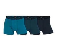 CR7 Mens 3-Pack Cotton Trunks, Dark Blue, Navy, Light Blue, XXL UK