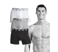 CR7 Mens 8100-49-633-xxl Boxer Shorts, White/Grey Melange/Black, XXL UK