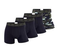 CR7 Men's Boxer Shorts, Pack of 4 - Camouflage Trunks, Cotton Stretch, Logo Waistband