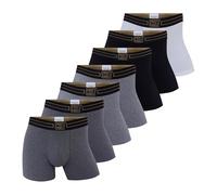 CR7 Men's Boxer Shorts, Pack of 7 - Trunks, Cotton Stretch, Logo Waistband, black/grey, S