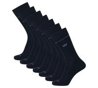 CR7 Men's Socks, 7-Pack - Ankle Socks, Cotton Blend, Solid Black 40-46