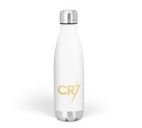 CR7 School Aluminium Water Bottle - Kids Childs Junior Football Soccer Footie Footy Portugal Sportsman Sports World Cup Athlete Stocking Filler Gift Present (White)
