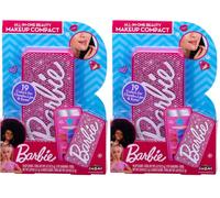 Cra-Z-Art, Barbie All in one Beauty Makeup Compact with 19 on trend colours for cheeks, lips and eyes Official Barbie merchandise (Pack of 2)