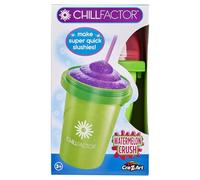 Cra-Z-Art ChillFactor Original Slushie Maker Cup - Make Super Quick Frozen Slushies, Smoothies, Milkshakes, Cooling Cup, Double Layer Squeeze Slushy Maker with Spoon, Green