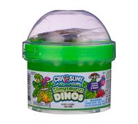 CRA-Z-ART Cra Z Slimy Slimy Topper Jars Slimysaurus Dino Pre made slime with dinosaur themed puffy charms and sequins
