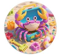 Crab 1000 Pieces Jigsaw Animal Round Puzzles for Adults And Kids Modern Unique Challenge Games Scene Creative 1000pcs (67.5x67.5cm)