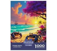 Crab 1000 Pieces Premium Jigsaw Animal Age 12+ Quirky, Abstract Design, Fun Details, Educational, Challenging 38x26cm/1000pcs