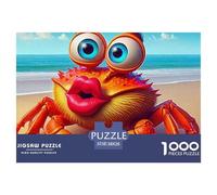 Crab 1000 Pieces Premium Jigsaw Animal Age 12+ Quirky, Abstract Design, Home Decoration, Educational, Challenging 38x26cm/1000pcs