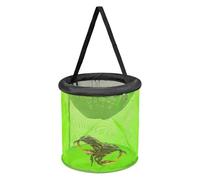 Crab Basket - Circular Foldable Buoyant Drawstring Net, Portable Floating Live Caught Mesh Cage | Heavy Duty Fishing Gear For Saltwater Freshwater Crayfish Shrimps Catfish Ice Fishing Clamming