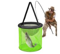 Crab Basket,Foldable Drawstring Portable Bucket,Live Lure Net Cage | for Outdoor River Camping Saltwater Freshwater Crayfish Shrimps Catfish Ice Fishing Crabbing Clamming