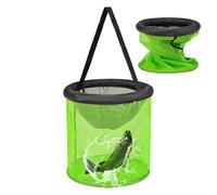 Crab Basket,Folding Live Lure Storage Cage | Floating Portable Mesh Fish Basket Cage for Crayfish Catfish Crab Saltwater Freshwater Fly Ice Fishing Boating